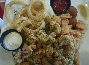 Fried oysters and shrimp